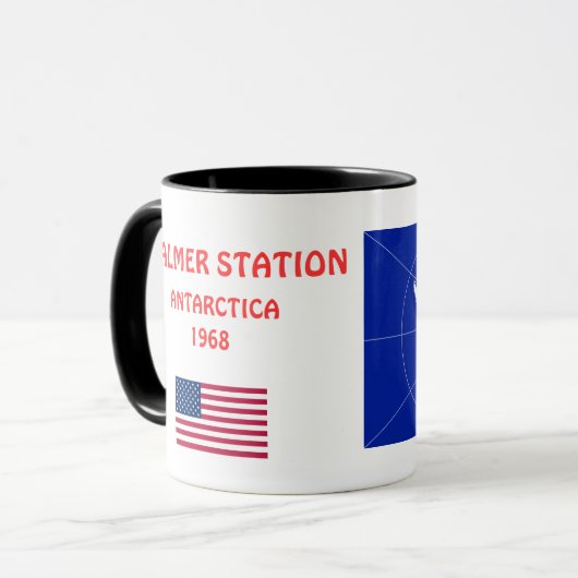 U.S. Palmer Antarctic Station - Aangepaste Mok (Voorkant links)