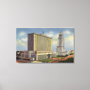 U S. Post Kantoor, stadhuis en federaal gebouw Canvas Afdruk