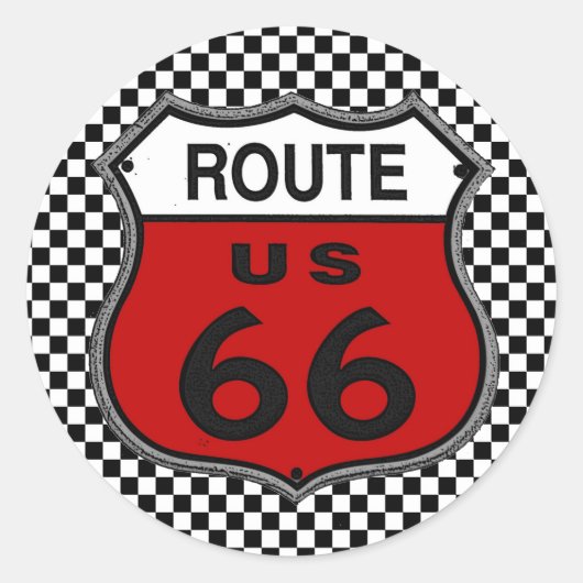 U.S. Route 66 Stickers (Voorkant)