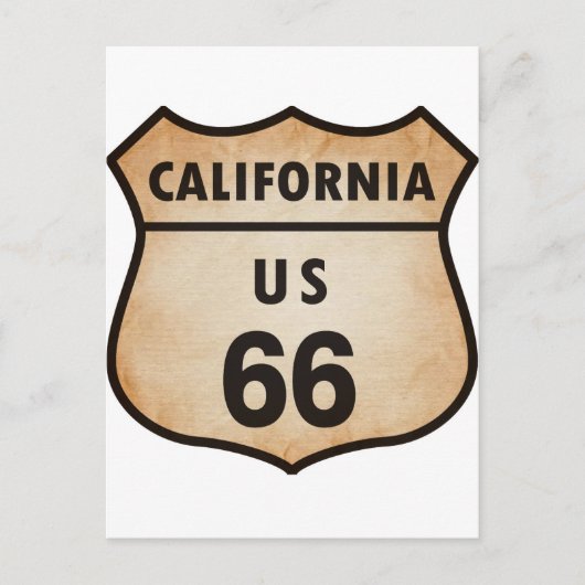 U.S. ROUTE 66-teken Briefkaart (Voorkant)