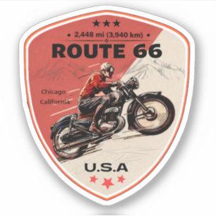 U.S. Route 66 The Mother Road historische hoofdweg Sticker