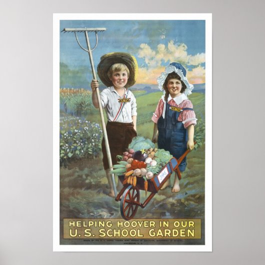 U.S. School Gardens, 1919.  Adverteren Poster (Voorkant)