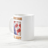 U.S. Tasse blanche classique de marine (Devant gauche)