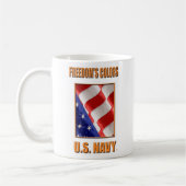 U.S. Tasse blanche classique de marine (Gauche)