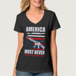 U S Veteran Rifle Vlag T-shirt