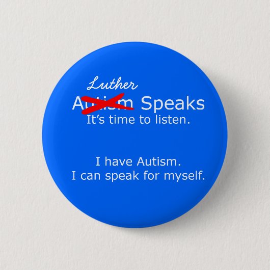 U spreekt autisme protesteert tegen Button BLUE (Voorkant)