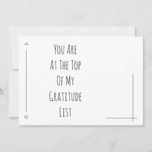 U Staat Bovenaan Op Mijn Lijst Van Dankbaarheid (Voorkant)