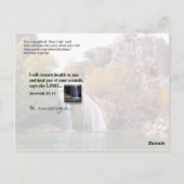 U terugzetten en genezen briefkaart (Achterkant)