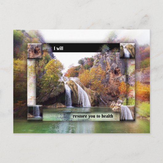 U terugzetten en genezen briefkaart (Voorkant)