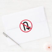 U Tourner Signal interdit | Stickers ronds classiq (Enveloppe)