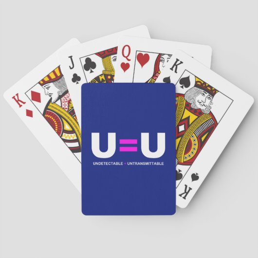 U=U HIV niet-detecteerbaar is niet-transmitteerbaa Pokerkaarten (Achterkant)