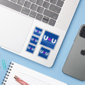 U=U HIV niet-detecteerbaar is niet-transmitteerbaa Sticker (Laptop met iPhone)