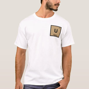 U - Ukulele Muziek Chemie Periodiek Systeem Symboo T-shirt