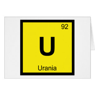 U - Urania Muse Scheikunde Periodiek Systeem Symbo