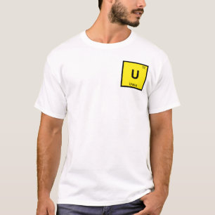 U - Urania Muse Scheikunde Periodiek Systeem Symbo T-shirt