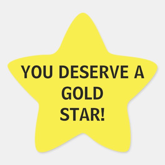 U verdient een gouden ster sticker (Voorkant)