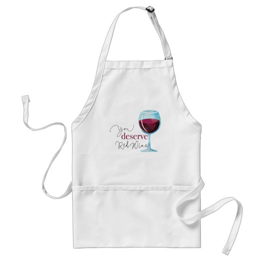 U verdient rode wijn standaard schort (Voorkant)