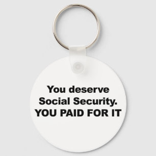 U verdient sociale zekerheid sleutelhanger