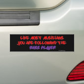 U volgt de Bass Player - Gewoon zwart Bumpersticker (Op auto)