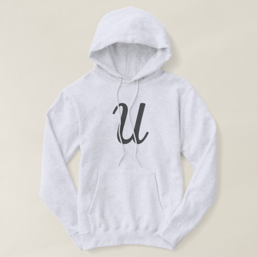 U-vormige jas met capuchon hoodie (Design voorkant)