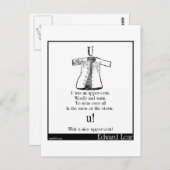 U was een bovenjas briefkaart (Voorkant / Achterkant)