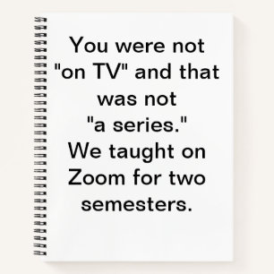 U was niet "op tv" - Zoomnotebook voor docenten Notitieboek