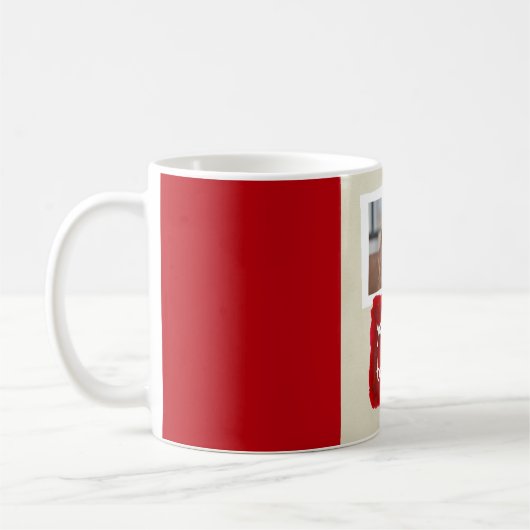 U werkt te hard op maat gemaakte foto's koffiemok (Links)