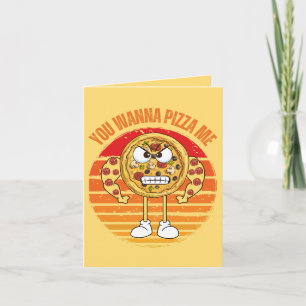 U wilt mij pizza - Pizza Pun Groet Kaart