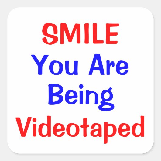 U wordt bekeken! vierkante sticker (Voorkant)