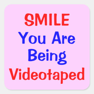 U wordt bekeken! vierkante sticker