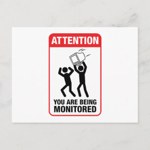 U wordt bewaakt - Office Humor Briefkaart