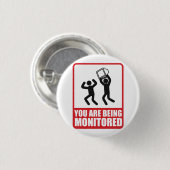 U wordt bewaakt ronde button 3,2 cm (Voorkant /achterkant)