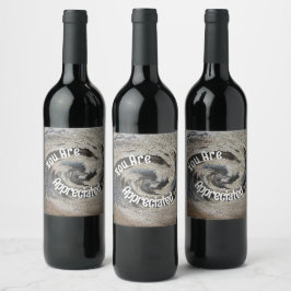 U Wordt Gewaardeerd Rustieke Bruine Mozaïek Werkne Wijn Etiket