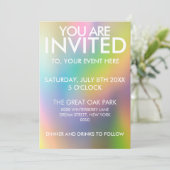 U wordt uitgenodigd Kleurrijk Modern en Eenvoudig Kaart (Staand voorkant)