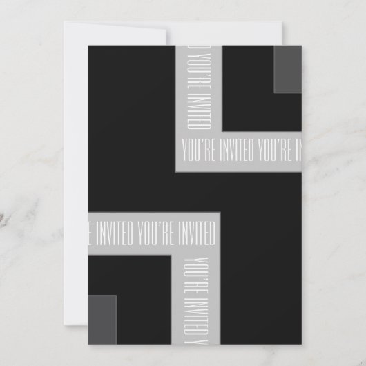 "U wordt uitgenodigd"Zwart/Grijs ColorCorner (MB) Kaart (Voorkant)