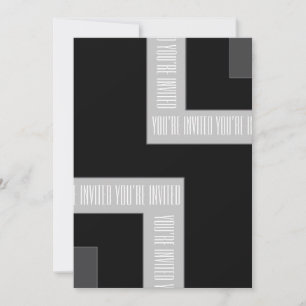 "U wordt uitgenodigd"Zwart/Grijs ColorCorner (MB) Kaart