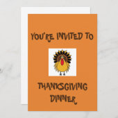 U WORDT UITGERUST OP THANKSGIVING DINER INVITATION KAART (Voorkant / Achterkant)