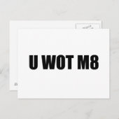 U WOT M8? BRIEFKAART (Voorkant / Achterkant)