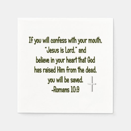 U zult gered worden servetten (Voorkant)