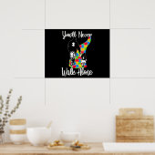 U zult vader Daughter Autism Loop nooits alleen Poster (Keuken)