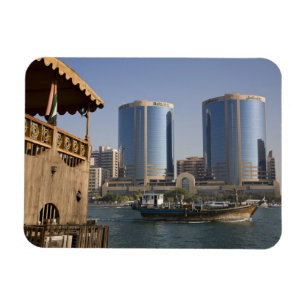 UAE, Dubai, Dubai Creek. Dhow cruises channel Magneet