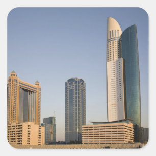 UAE, Dubai. Park Place Tower en andere Vierkante Sticker