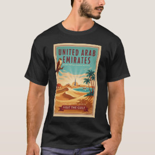 UAE Dubai valk woestijn illustratie reis kunst T-shirt