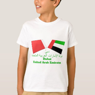 UAE- en Dubai-vlagtegels T-shirt