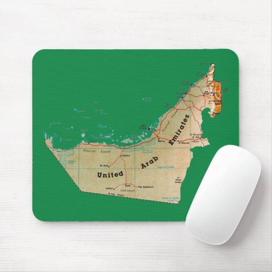 UAE Map Mousepad Muismat (Met muis)