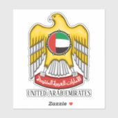 UAE National emblem Patriotic Sticker (Vel)