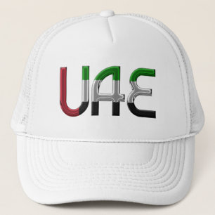 UAE United Arab Emirates Flag Colors Typografie Trucker Pet
