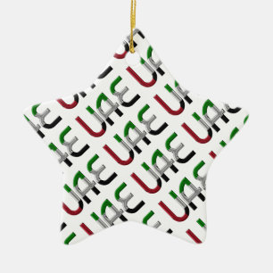 UAE United Arab Emirates Flag Colors Typography Keramisch Ornament