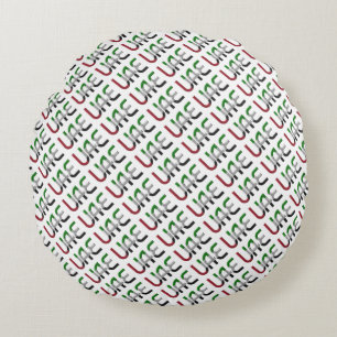 UAE United Arab Emirates Flag Colors Typography Rond Kussen