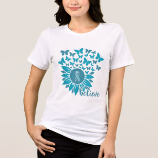 UAL Ault Awareness Month Geloof Zonnebloem Blauwgr Tri-Blend Shirt